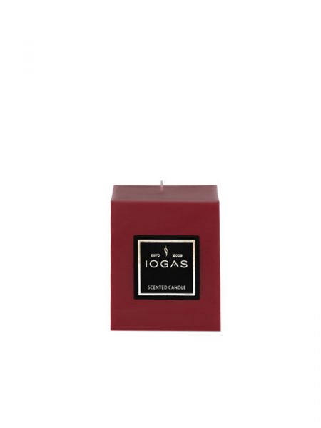 БЛОГ СВЕЩ С АРОМАТ ЯБЪЛКА И КАНЕЛА БОРДО 7х7х10см