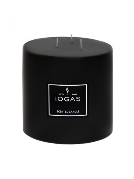 БЛОГ СВЕЩ ТРИ ФИТИЛА С АРОМАТ ЧЕРЕН ЧАЙ И БЕРГАМОТ ЧЕРНО 14х20см