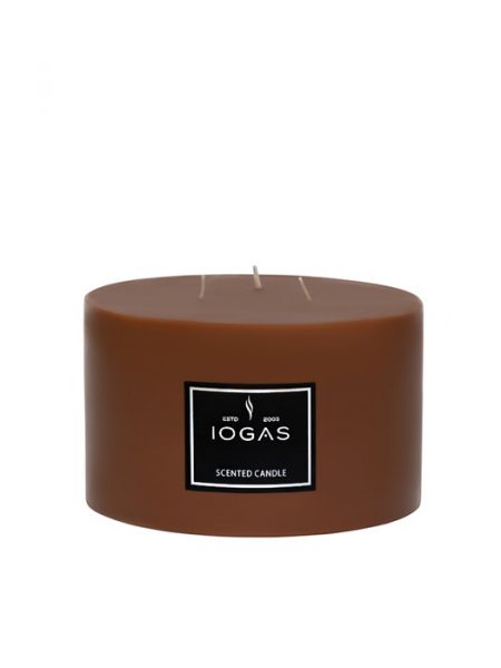 БЛОГ СВЕЩ ТРИ ФИТИЛА С  АРОМАТ КАФЕ КАФЯВО 14х10см