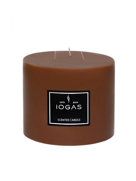 БЛОГ СВЕЩ  ТРИ ФИТИЛА С АРОМАТ КАФЕ КАФЯВО 14х15см