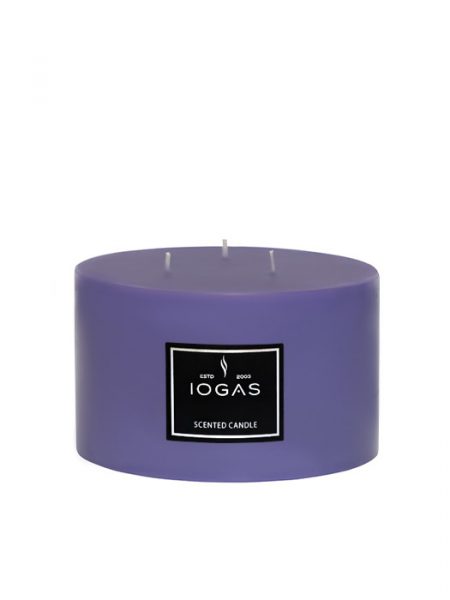 БЛОГ СВЕЩ ТРИ ФИТИЛА С  АРОМАТ ЛАВАНДУЛА ЛИЛАВО 14х10см