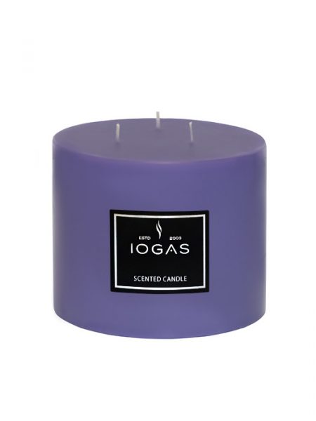 БЛОГ СВЕЩ  ТРИ ФИТИЛА С АРОМАТ ЛАВАНДУЛА ЛИЛАВО 14х15см