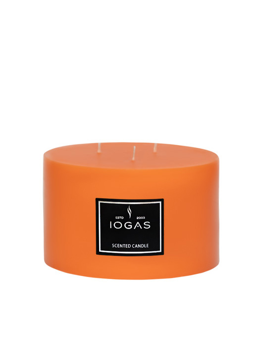 БЛОГ СВЕЩ ТРИ ФИТИЛА С  АРОМАТ ПОРТОКАЛ ОРАНЖЕВО 14х10см