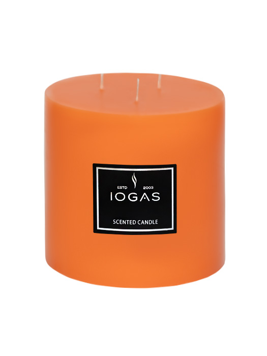 БЛОГ СВЕЩ ТРИ ФИТИЛА С АРОМАТ ПОРТОКАЛ ОРАНЖЕВО 14х20см