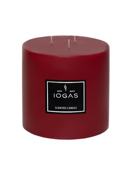 БЛОГ СВЕЩ ТРИ ФИТИЛА С АРОМАТ ЯБЪЛКА И КАНЕЛА БОРДО 14х20см