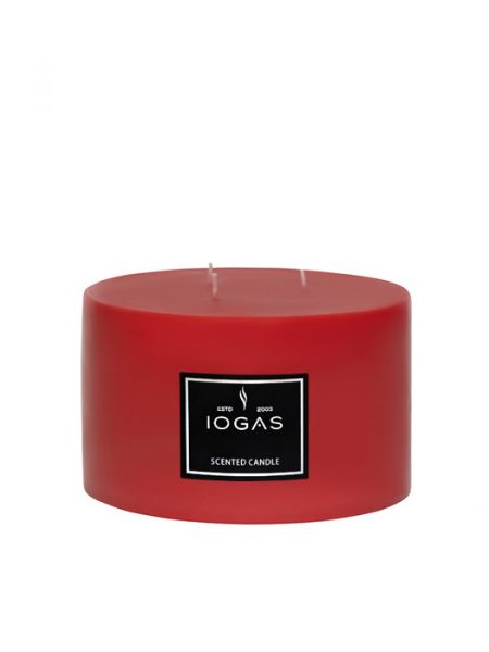 БЛОГ СВЕЩ ТРИ ФИТИЛА С  АРОМАТ ЯГОДА ЧЕРВЕНО 14х10см