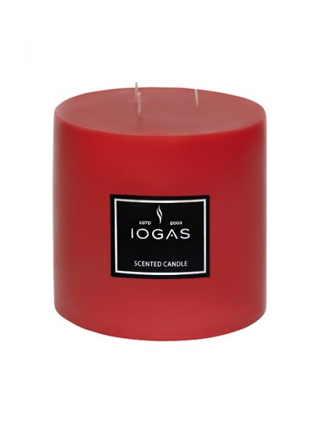 БЛОГ СВЕЩ ТРИ ФИТИЛА С АРОМАТ ЯГОДА ЧЕРВЕНО 14х20см