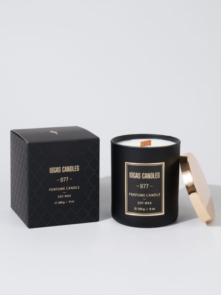 ЛУКСОЗНА СВЕЩ С ДЪРВЕН ФИТИЛ И  ПАРФЮМНА КОМПОЗИЦИЯ  250гр.