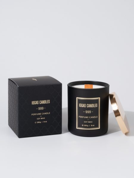 ЛУКСОЗНА СВЕЩ С ДЪРВЕН ФИТИЛ И ПАРФЮМНА КОМПОЗИЦИЯ  250гр.