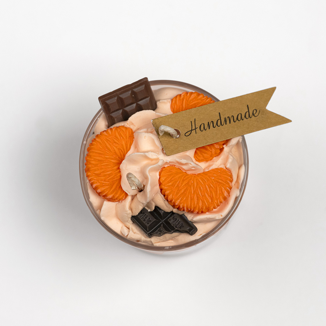 Бутикова свещ от соев восък с аромат портокал шоколад - Image 3