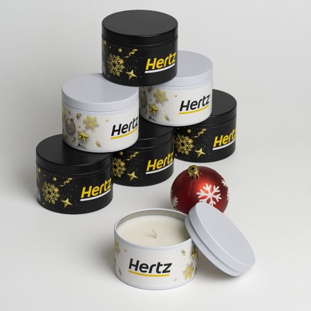 РЕКЛАМНИ СВЕЩИ С ЛОГО В МЕТАЛНА КУТИЯ